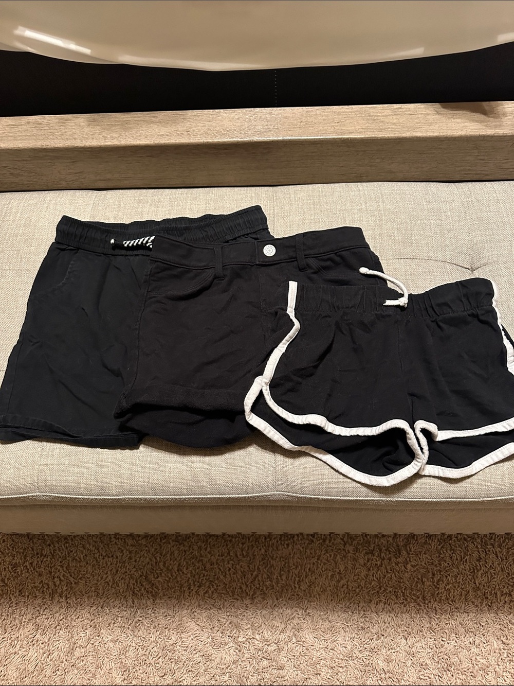 Girls black shorts bundle - 3 pair